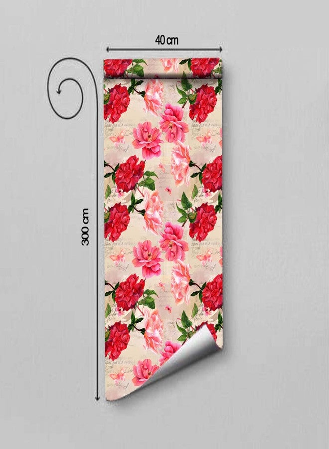 DSticker Wallpaper for Walls Bedroom & Living Room Big Size (300x40) Cm Wallpaper Stickers for Home Decoration | Wall Stickers for Office | Wall Paper for Wall Decor Pack of - 1 (Old Rose) - Image 2